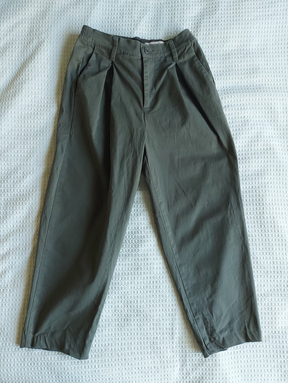 BCBG Olive Green Barrel Pants